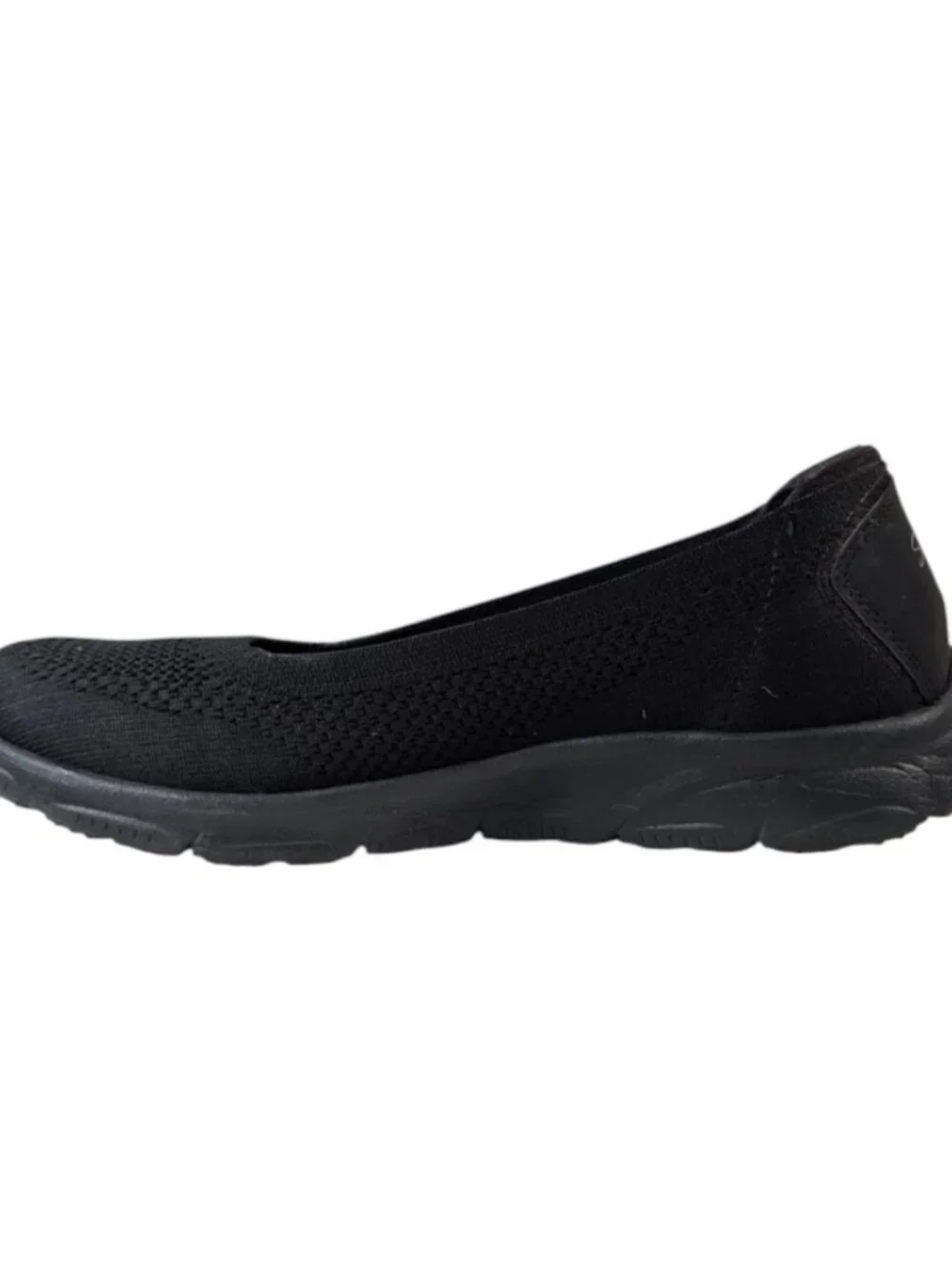 Skechers Slip On Shoes Women's 8 Ballet Flat Style Air Cooled Arch Fit Black